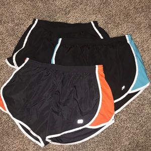 3 pairs of running shorts